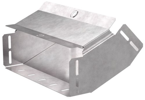 Угол для лотка вертикальный внутренний с крышкой Промрукав Стандарт 45град. 300х100 фото Угол для лотка вертикальный внутренний с крышкой Промрукав Стандарт 45град. 300х100 картинка